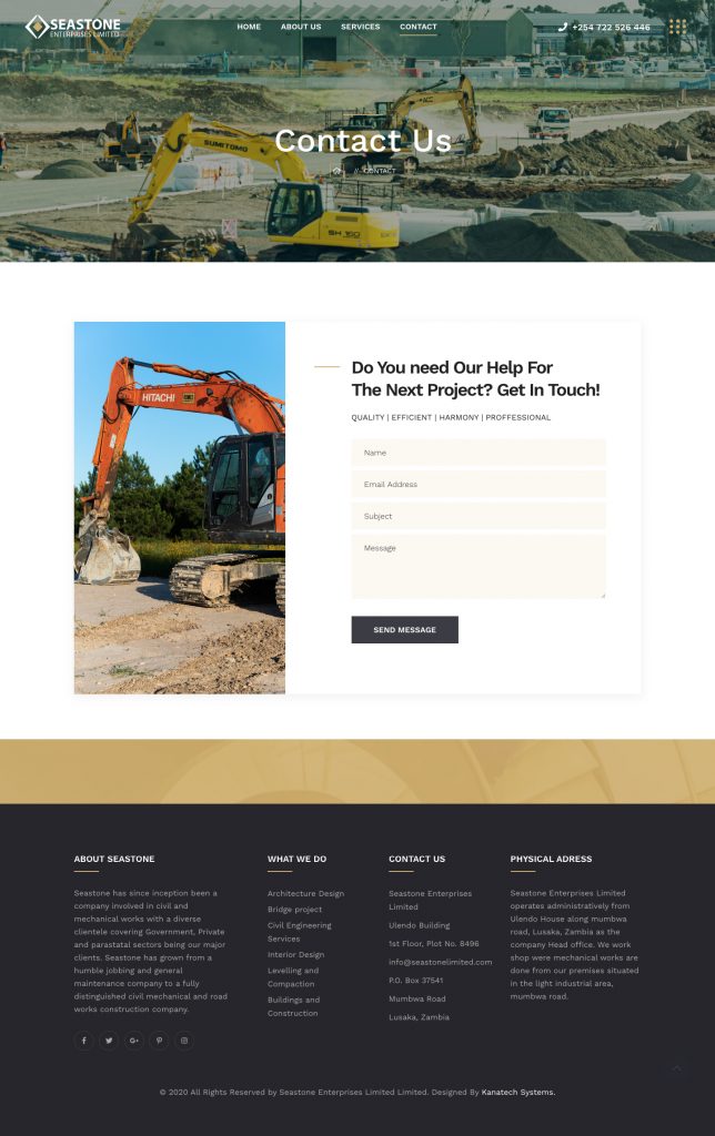 Seastone Enterprises Limited wesbite designed by kanatech