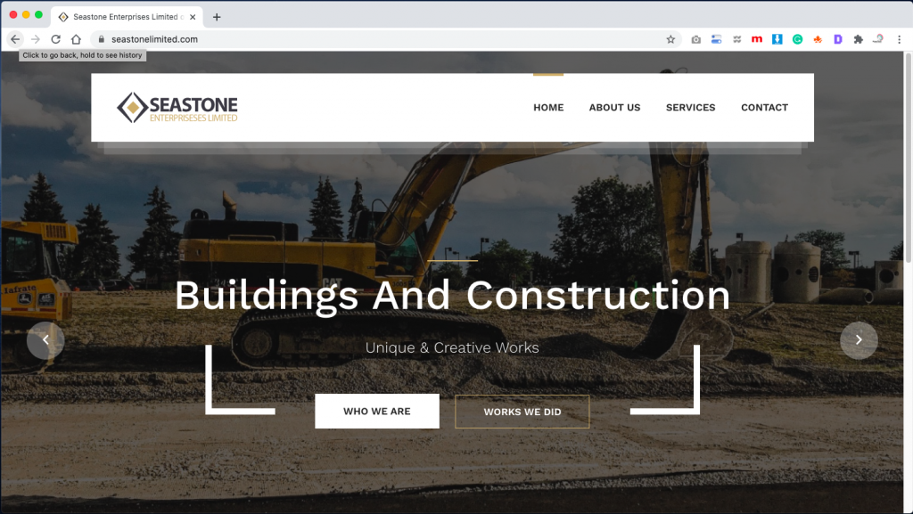 Seastone Enterprises Limited wesbite designed by kanatech