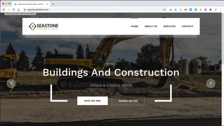 Seastone Enterprises Limited wesbite designed by kanatech