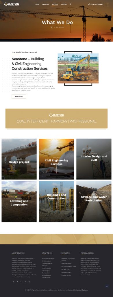 Seastone Enterprises Limited wesbite designed by kanatech