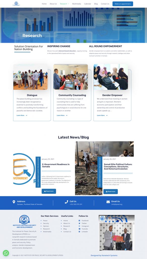 The Institute for Peace, Security & Development